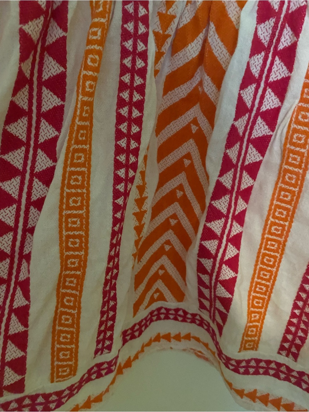 Old Navy Colorful Orange & Fuchsia Geometric Tunic SZ XL - Picture 3 of 6